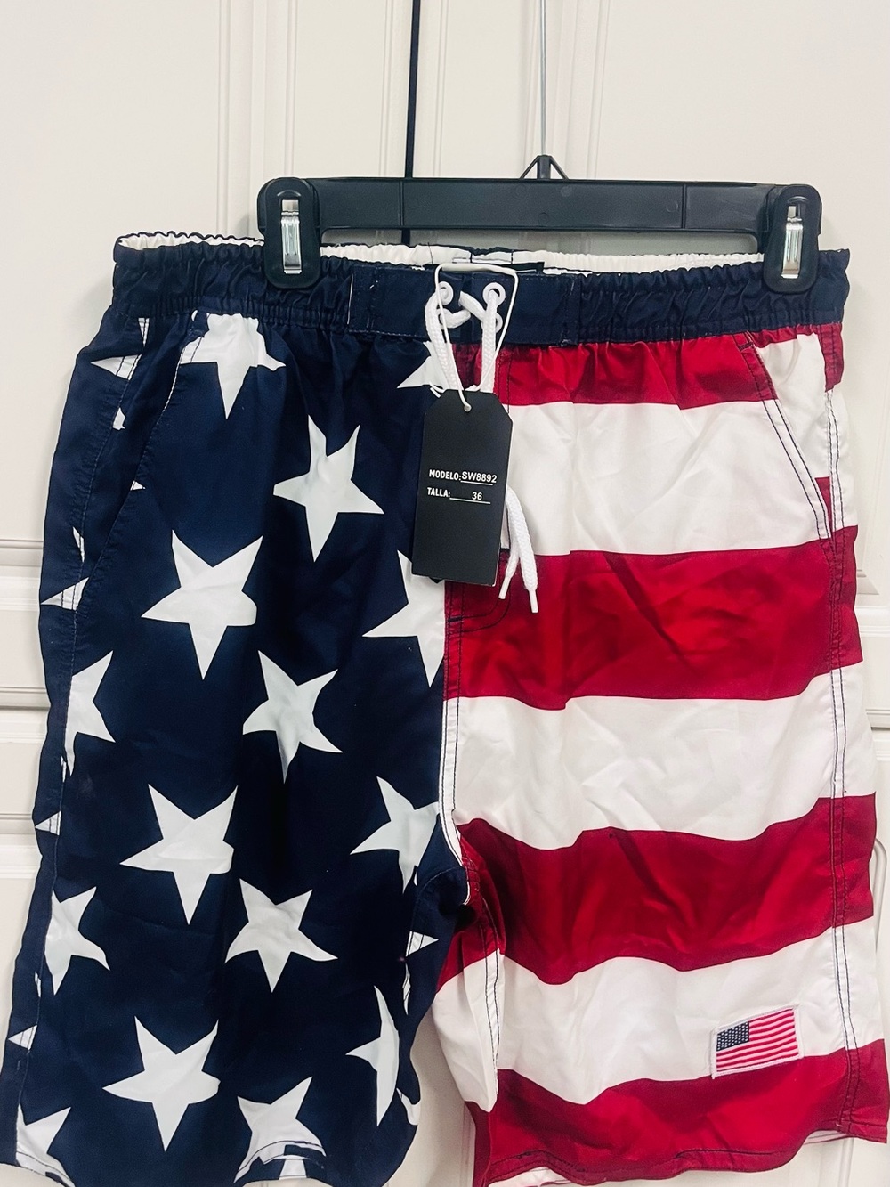 Men's American Flag Swim Shorts - Red, White & Blue